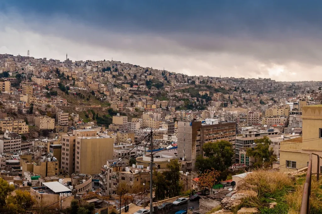 Amman city viewed from the Citadel, Jordan
